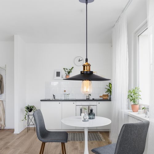 Suspension Luminaire Rétro Lustre En Fer En Métal Plafonnier D'intérieur Vintage Noir 26cm