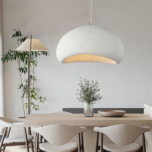 40cm Lustre Personnalisé D'intérieur Plafonnier Rétro E27 Suspension Lustre Moderne Blanc