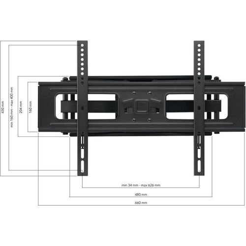 Wm4661 Support Mural Inclinable Et Orientable Pour Écran De 81 à 213 Cm (32 à 84)
