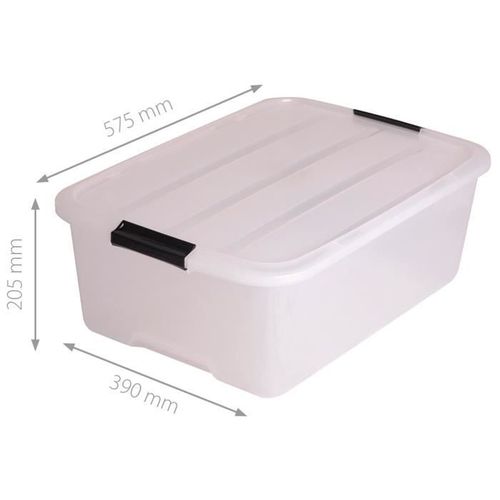 Lot De 3 Boîtes De Rangement Top Box Tb-30 - Plastique - 30 L