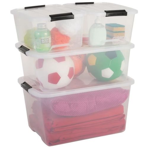 Lot De 3 Boîtes De Rangement Top Box Tb-30 - Plastique - 30 L