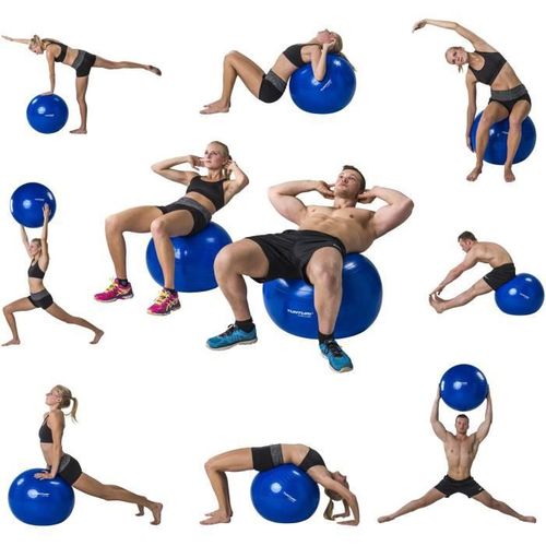 Gym Ball Ballon De Gym 65cm Bleu