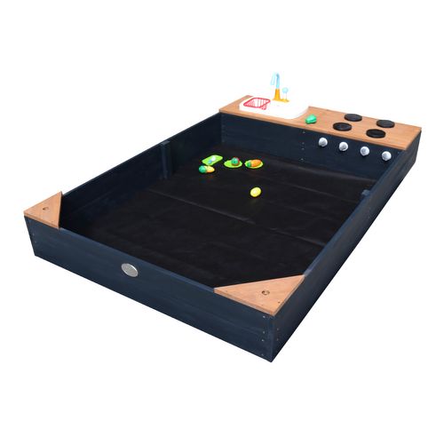 Kelly Bac à Sable En Bois Avec Banc Et Jeux De Cuisine Avec Évier