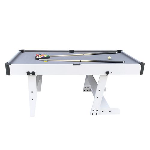 Cougar Table De Billard Hustle L - Table De Billard Pliable 5ft Blanc / Gris Pour L'intérieur -