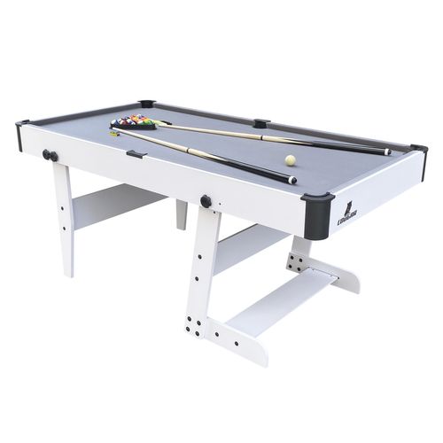 Cougar Table De Billard Hustle L - Table De Billard Pliable 5ft Blanc / Gris Pour L'intérieur -
