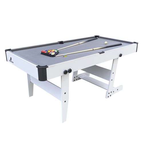 Cougar Table De Billard Hustle L - Table De Billard Pliable 5ft Blanc / Gris Pour L'intérieur -