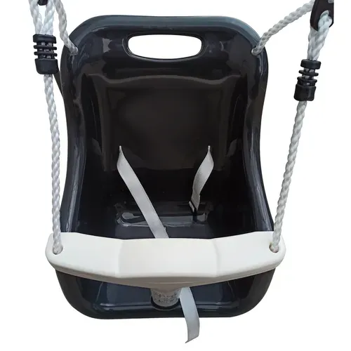 Siège De Balançoire Pour Bébé En Anthracite et Crème - Pour Des Bébés à Partir De 9 Mois