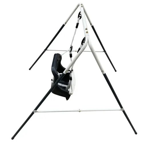 Siège De Balançoire Pour Bébé En Anthracite et Crème - Pour Des Bébés à Partir De 9 Mois