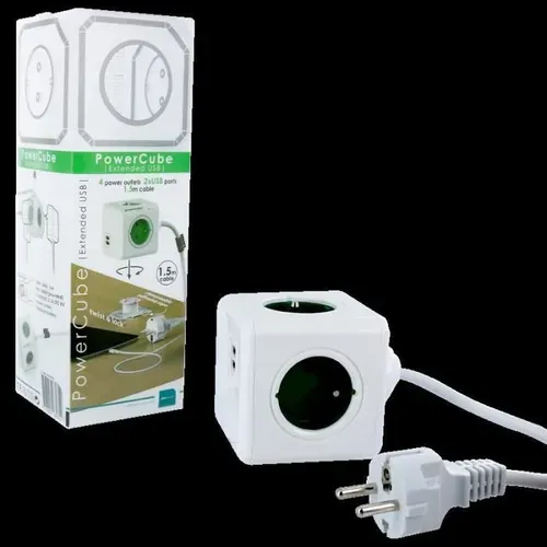 Powercube Extended Bloc Multiprise 4 Prises Et 2 Prises Usb Avec Câble 1,5m