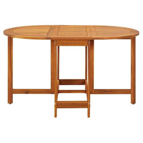 Table De Jardin 130x90x72 Cm En Bois D'acacia Massif, Pliable Résistante Auxintempéries