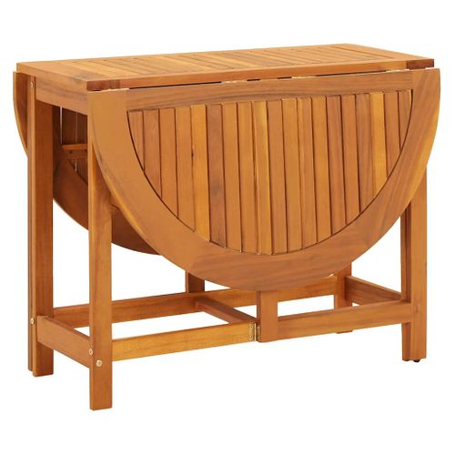 Table De Jardin 130x90x72 Cm En Bois D'acacia Massif, Pliable Résistante Auxintempéries