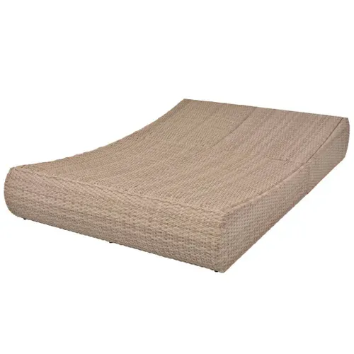 Chaise Longue D'extérieur Résine Tressée Beige