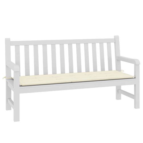 Coussin De Banc De Jardin Crème 150x50x4 Cm Tissu Oxford