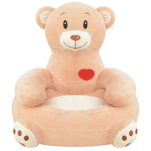 Chaise Pour Enfants En Peluche Ours Marron