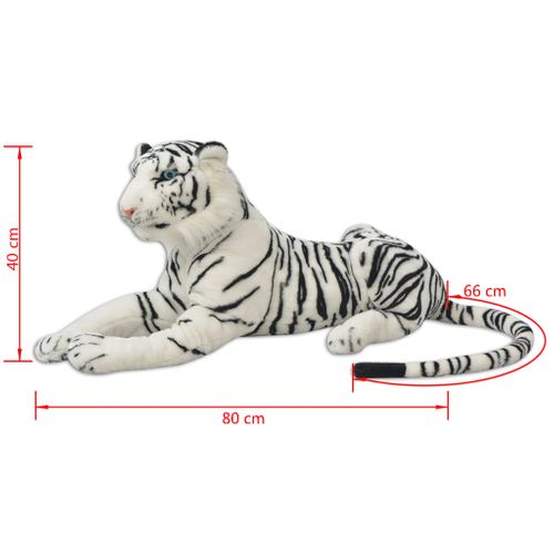 Tigre En Peluche Blanc XXL