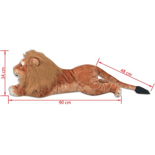 Lion En Peluche Marron XXL
