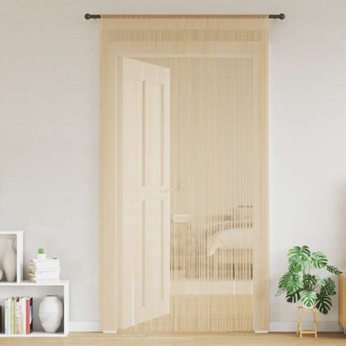 Rideau En Fils 2 Pièces 100 X 250 Cm Beige