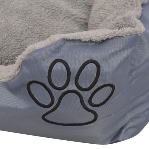 Lit Pour Chiens Avec Coussin Rembourré Taille M Gris