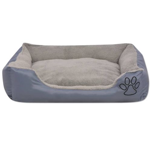 Lit Pour Chiens Avec Coussin Rembourré Taille M Gris