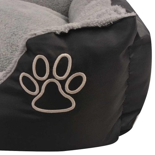 Lit Pour Chiens Avec Coussin Rembourré Taille L Noir