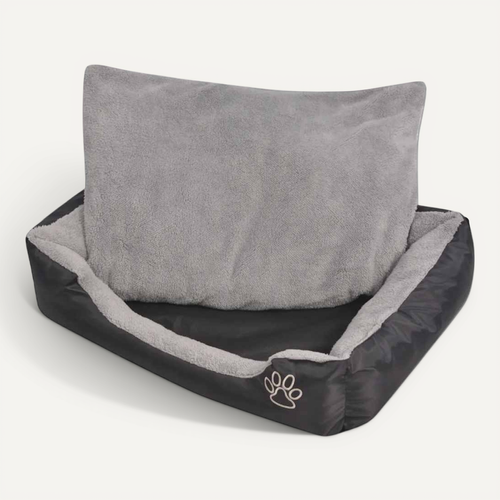 Lit Pour Chiens Avec Coussin Rembourré Taille L Noir