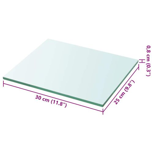 Panneau Pour étagère Verre Transparent 30 X 25 Cm