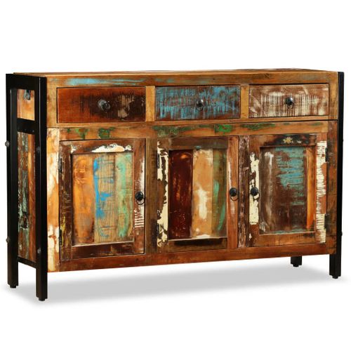 Buffet Bois De Récupération Massif 120x35x76 Cm