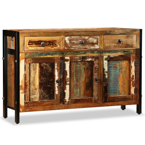 Buffet Bois De Récupération Massif 120x35x76 Cm