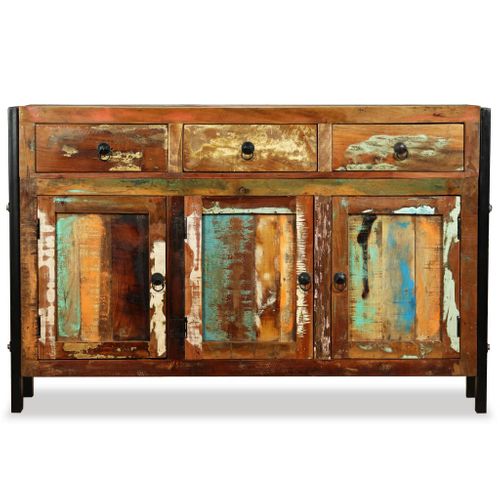 Buffet Bois De Récupération Massif 120x35x76 Cm