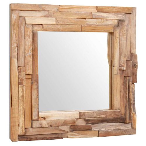 Miroir Décoratif Teck 60x60 Cm Carré