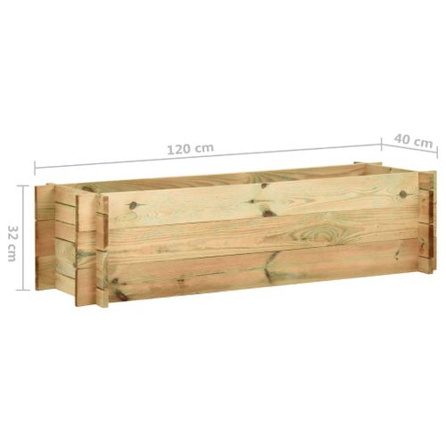 Jardinière Surélevée De Légumes Bois De Pin Imprégné 120 Cm