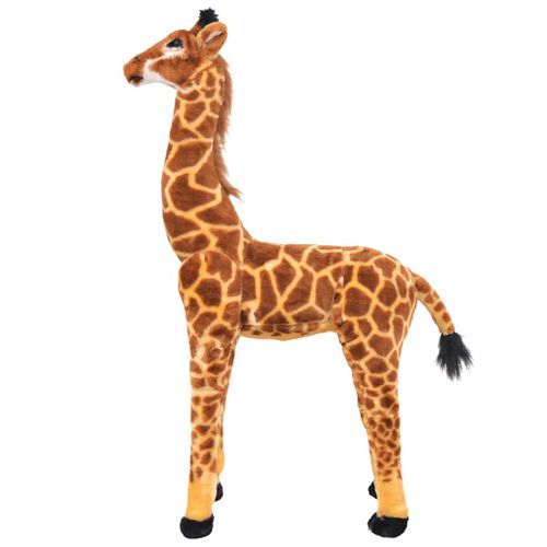 Jouet En Peluche Girafe Marron Et Jaune XXL