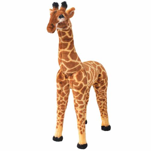 Jouet En Peluche Girafe Marron Et Jaune XXL