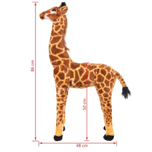Jouet En Peluche Girafe Marron Et Jaune XXL