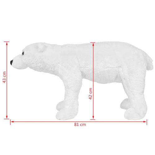 Jouet En Peluche Ours Polaire Blanc XXL