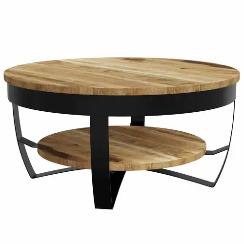 Table Basse Bois Massif De Manguier Brut 65x32 Cm