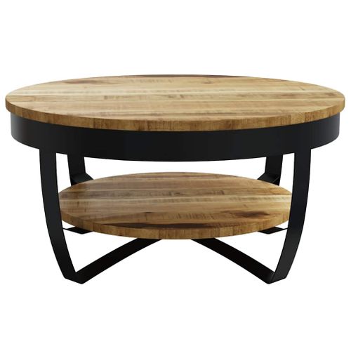 Table Basse Bois Massif De Manguier Brut 65x32 Cm