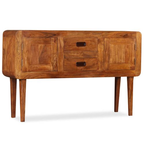 Buffet Bois Massif Avec Finition Miel 120x30x75 Cm