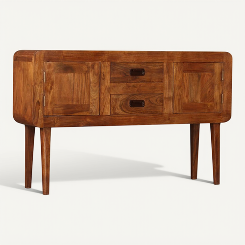 Buffet Bois Massif Avec Finition Miel 120x30x75 Cm
