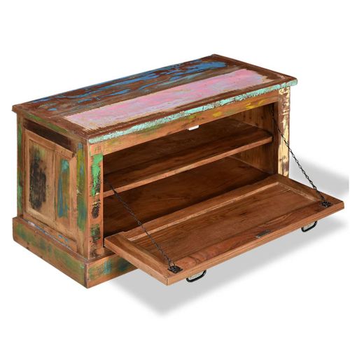 Banc De Rangement De Chaussures Bois De Récupération