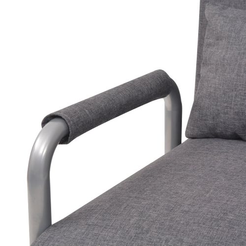 Fauteuil Pivotant Et Canapé-lit Gris Foncé Tissu