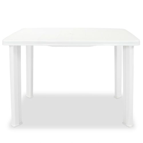 Table De Salon De Jardin En Pvc - 101x68x72 Cm - Blanc