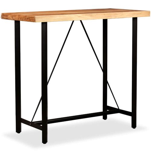 Table De Bar Bois Massif D'acacia 120x60x107 Cm