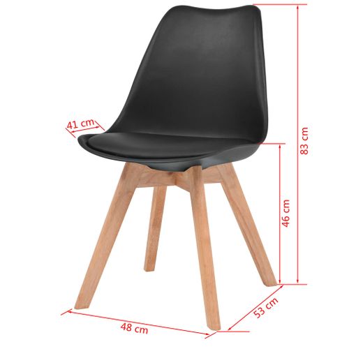 Chaises à Manger Lot De 6 Noir Plastique