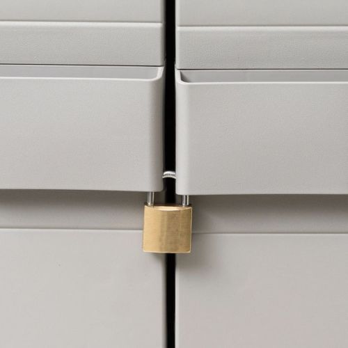 Armoire De Rangement De Jardin Avec 4 Étagères Noir Et Gris