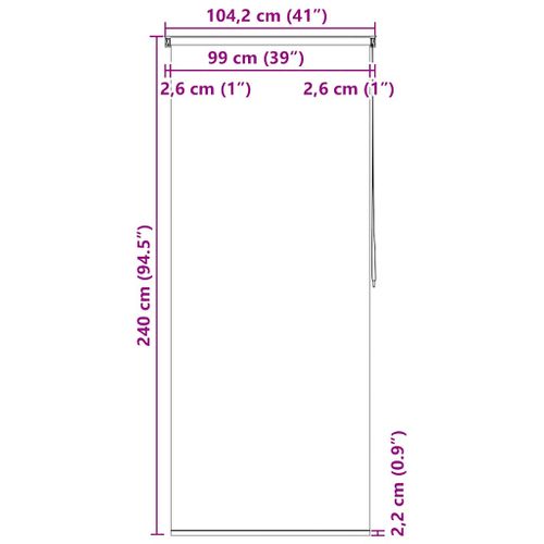 Store Roulant De Douche 100x240 Cm Éclaboussures
