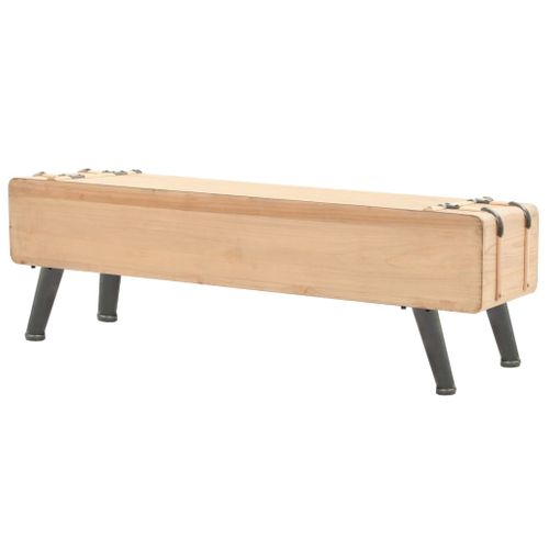 Meuble TV Bois De Sapin Massif 120x33x35 Cm