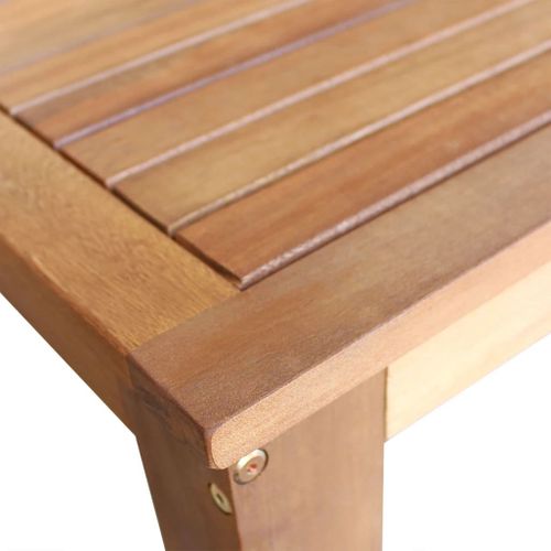 Lot De 7 Table Et Tabourets De Bar Bois Massif Acacia Huile 150x70x105 Cm