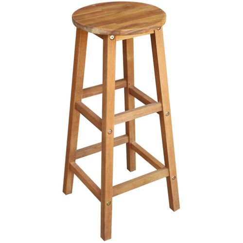 Lot De 7 Table Et Tabourets De Bar Bois Massif Acacia Huile 150x70x105 Cm