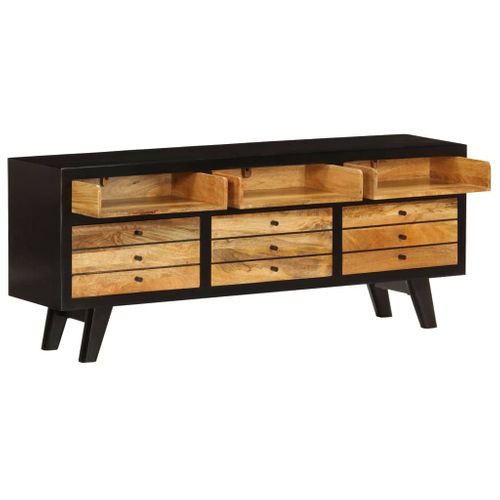 Meuble TV Bois De Manguier Massif 120x30x50 Cm